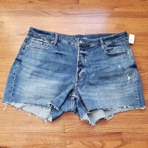 Old Navy | 5" High Waisted Button Fly OG Straight Cut-Off Jean Short | 22